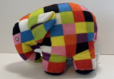 David McKee Elmer Elephant Plush Toy Storybook Colorful Stuffed Animal 2007