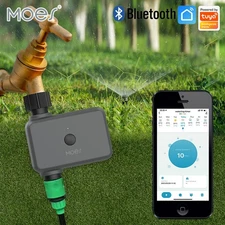 MOES Smart Tuya Bluetooth Garden Water Timer - Remote Control, Leak-Proof, IP55