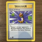 Pokémon Gust of Wind 93/102 Base Set (Shadowless) 1st Edition Trainer Common