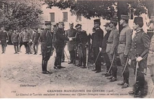 INDRE  CHATEAUROUX  " grandes Manoeuvres du Centre "  Général de Lacroix sou