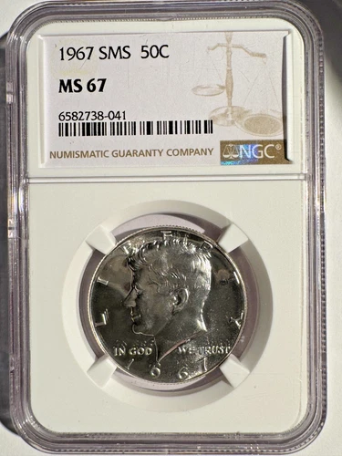 1967 SMS (Special Mint Set) Kennedy Half Dollar Graded MS67 by NGC
