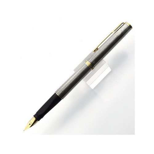 Parker Premier Fountain Pen Sterling Silver & Gold Broad Pt New In Box - Picture 2 of 2