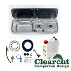 VW T5,T4 Campervan Dometic/Smev 9222 L/H Hob and Sink,12v Tap, Pump, 10l Water