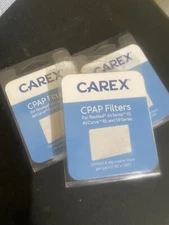 (4) Carex CPAP Filters 6 Disposable Filters 2.125" X 1.375" 24 Total