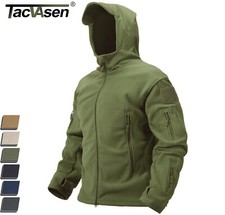 Mens Fleece Full Zip Jackets Hoodies Winter Outdoor Windproof Warm Hunting Coats