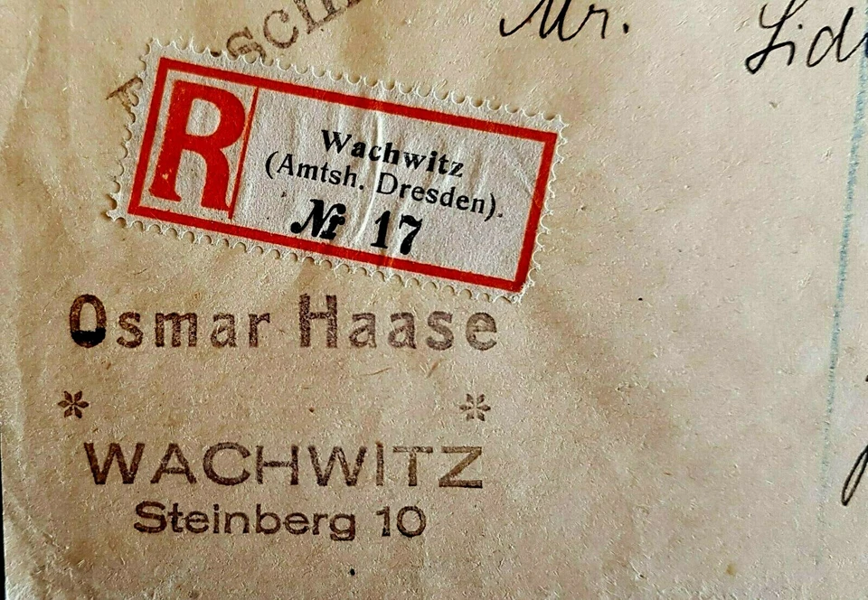 GERMANY Dresden-Wachwitz REGISTERED COVER TO JAFFA PALESTINE 1929 - Image 2 of 4