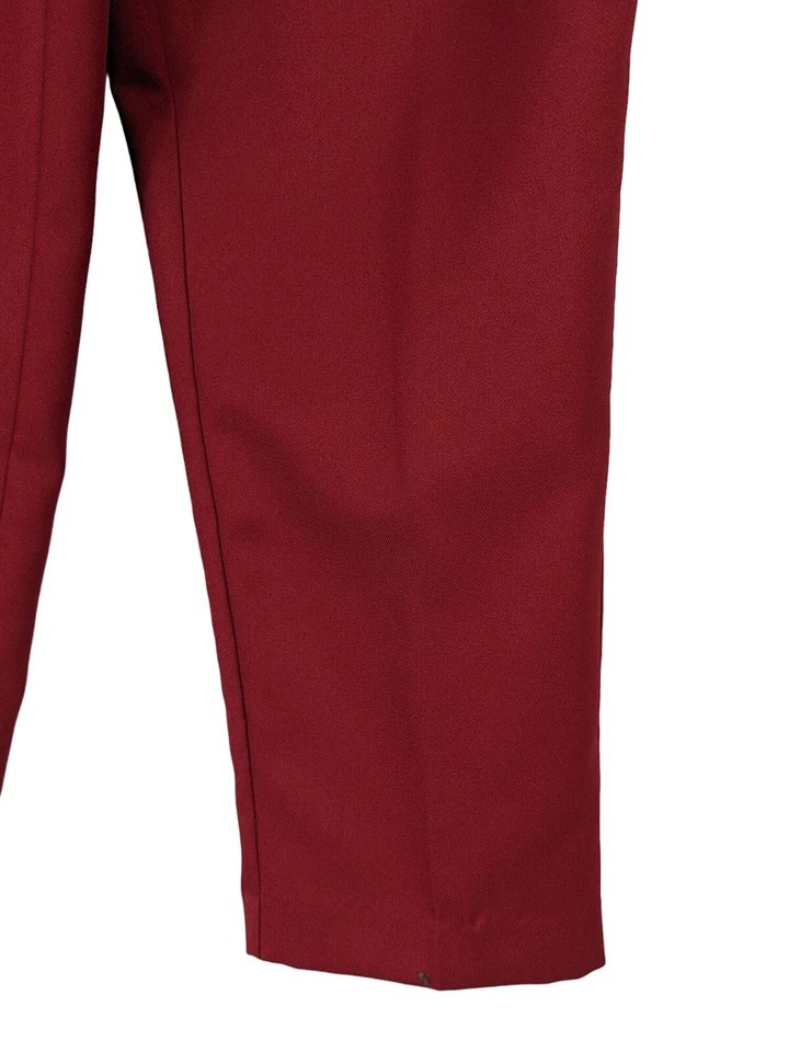 DONNKENNY Women size 16 Pull On Pants Red Pockets Poly Knit Elastic Waist Mature - Image 4 of 4