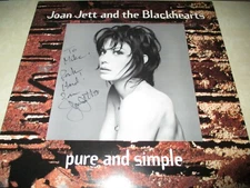 JOAN JETT (THE RUNAWAYS) SIGNED/AUTOGRAPHED PURE & SIMPLE RECORD JSA CERTIFIED