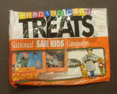 New 1991 Treats Impel Inspector Gadget Trading Card Sealed Bag 24pks 3 Cards 