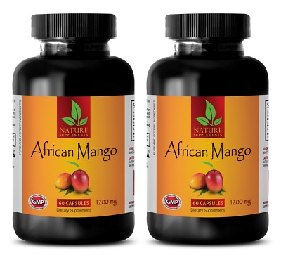 African Mango Lean 1200mg Extract with Acai Fruit, Resveratrol (2 Bottles)