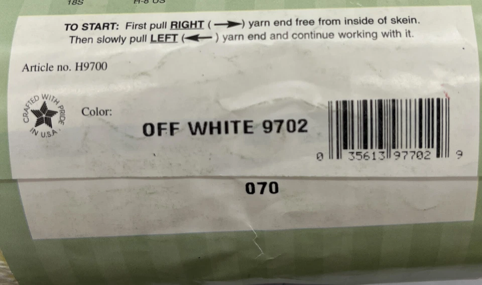 Caron Simply Soft Yarn "Off White" 2 Skeins #479 - Image 4 of 4