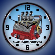 Flathead V8 Wall Clock Led Lighted Flathead V8 Wall Clock Led Lighted