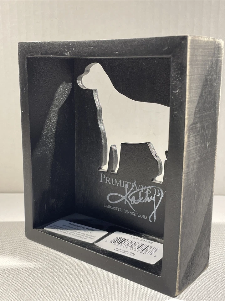 primitives by kathy Cut Out Box Sign - All You Need Is Love And A Dog Black - Image 3 of 4