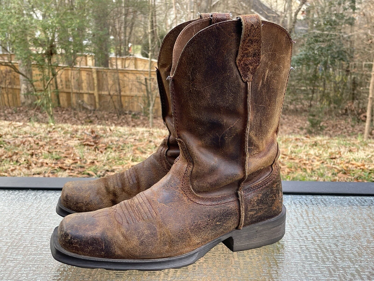 ARIAT Rambler ATS Western Cowboy Biker Men's Size 9 D Brown Boots