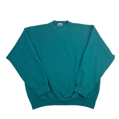 Vintage 90's Brittania Sport Blank Crewneck Sweatshirt Teal Blue Size XL
