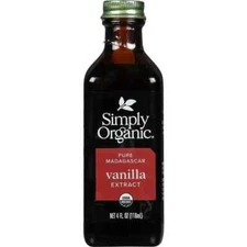 Simply Organic Pure Madagascar Vanilla Extract 4 FL OZ (118mL) (2 PACK)