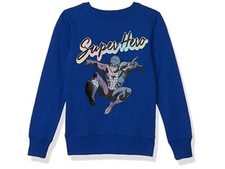 Marvel Spider-Man Blue Superhero Girls Sweatshirt Size L