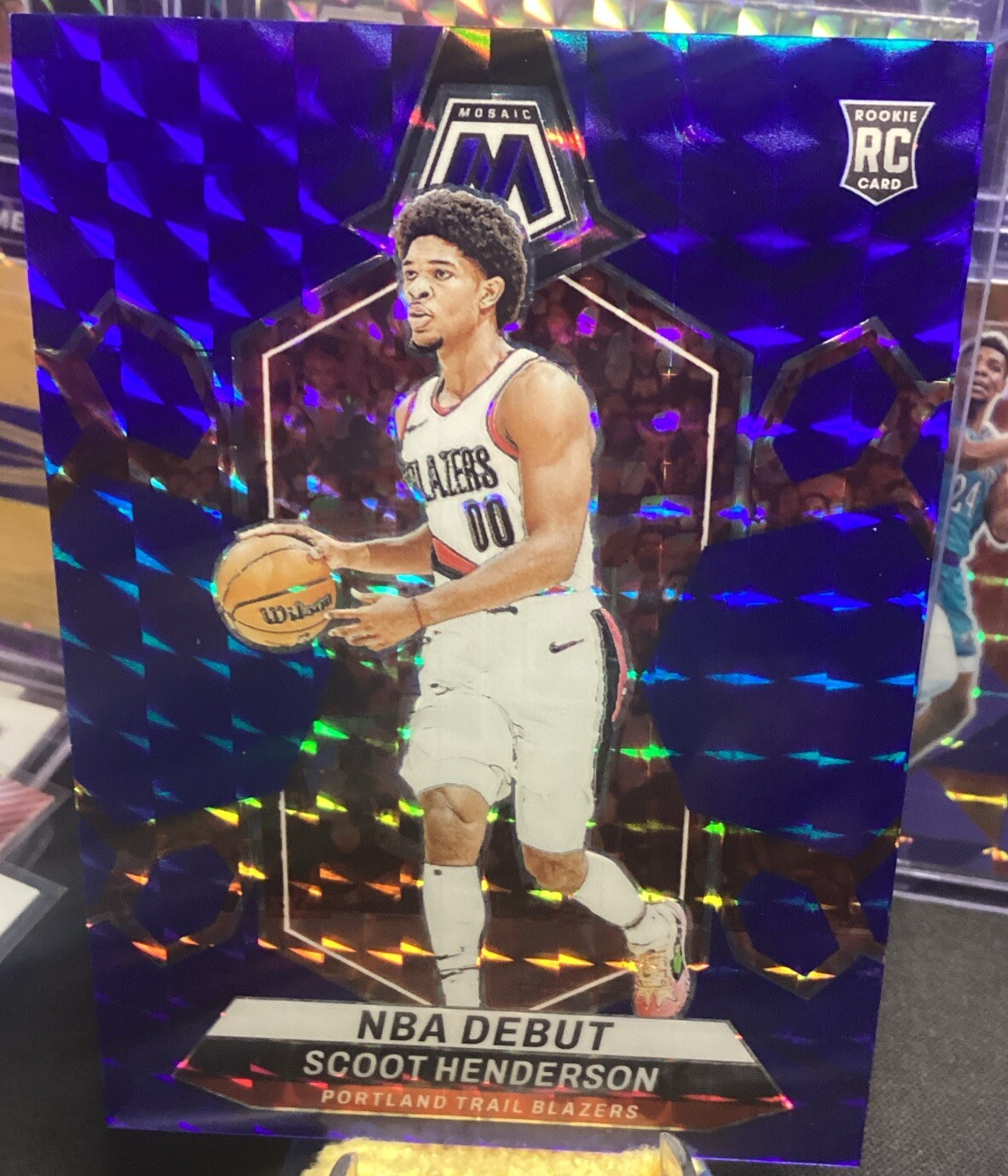 2023-24 Panini Mosaic NBA Scoot Henderson Rookie Blue Mosaic City Edition /199