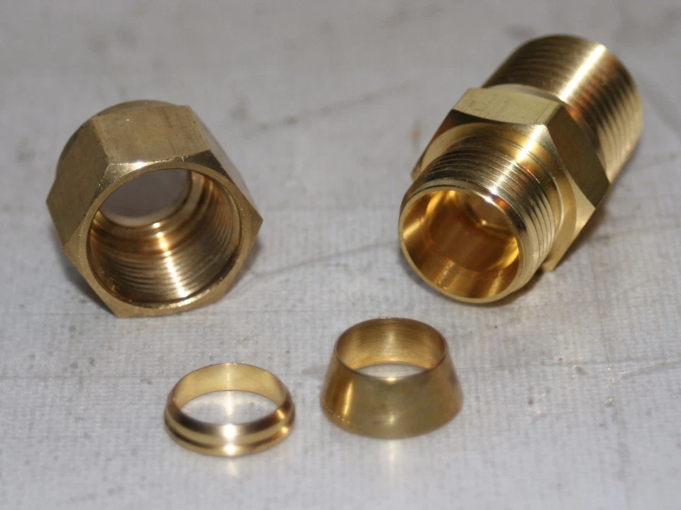  1/2" Tube OD x 1/2" Male NPT Brass Connector Fitting Ham-Let 768LB1/2X1/2 - Image 4 of 4