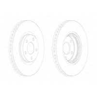Bremsscheibe Ferodo DDF1724C Premier FüR Nissan Renault Hinterachse Vorderachse