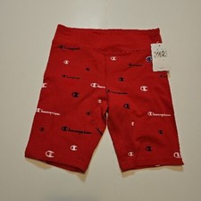 NWT Champion Girls Script Bike Shorts Red Size Girls Youth Small New With Tags