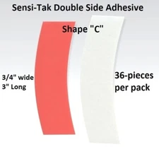 Sensi Tak Red Liner Tape by Walker Tape 1 pack = 36 pieces Shape C