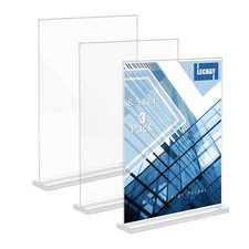 3 Pack Acrylic Sign Holder, 8.5 x 11 inches Clear Table Menu Desktop Display ...