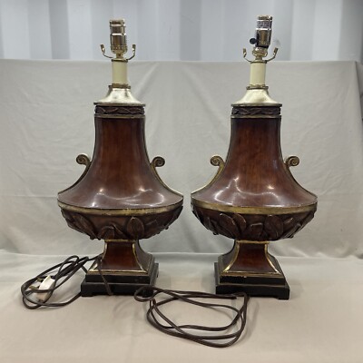 Uttermost Lighting große klassische griechische Stil dekorative Vintage Lampen Paar 
