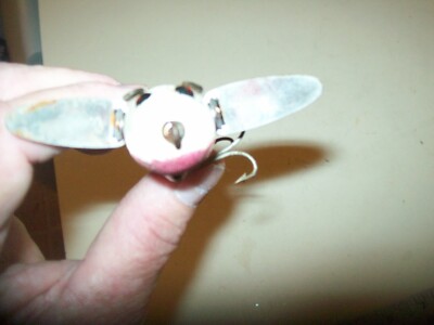 Ancien leurre de pêche en bois Heddon Crazy Crawler