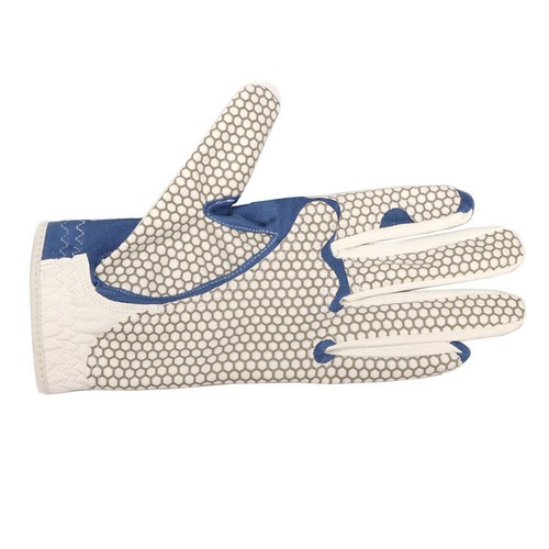 1X Premium PU Leder Golf Herren Handschuh Linkshand Rutschfest Bequem Blau/Weiß - Bild 5 von 6