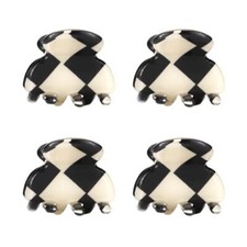 4 PCS Checkered Claw Clip Mini Hair Clips for Women Girl Fine Hair 1 Inch Hair