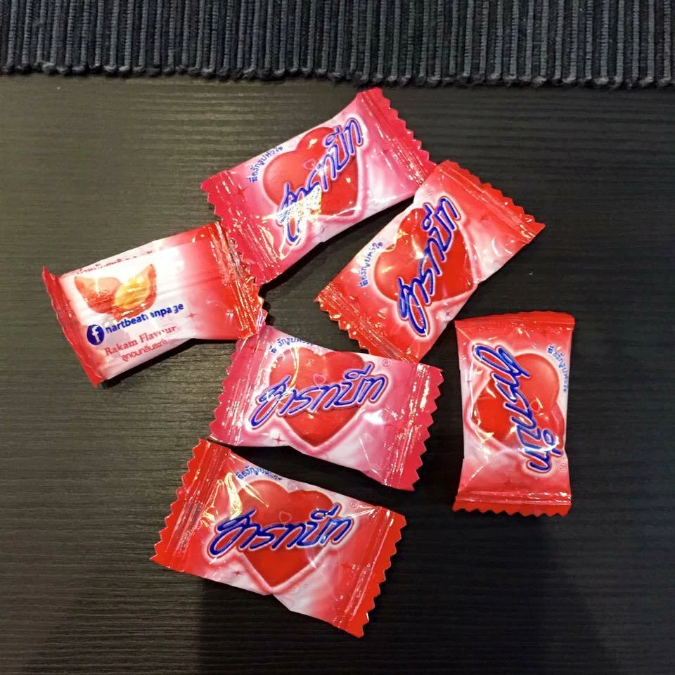 360 caramelos HEARTBEAT RAKAM sabor fruta tailandesa tropical forma de corazón DULCE Y ÁCIDO Foto 2 de 4