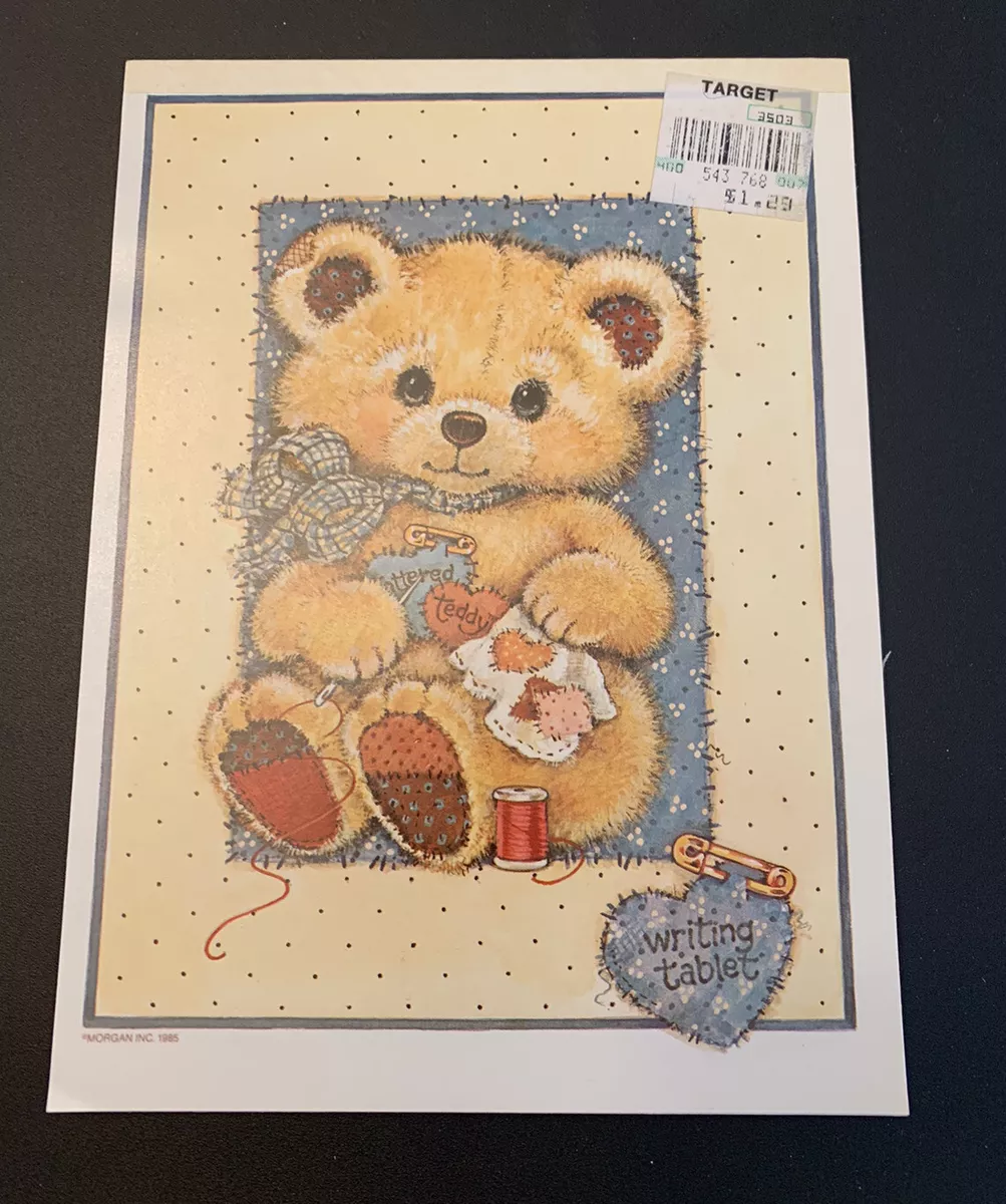 Vintage Tattered Teddys Tablet 1985 Whiting Stationery Morgan 36