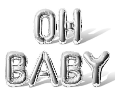 OH BABY Letter Balloon Banner DIY Party Baby Shower
