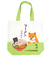 Borsa tote Shiba Inu in cotone taglia A4 FRIENDSHILL | Shibata San Ramen | Nuova