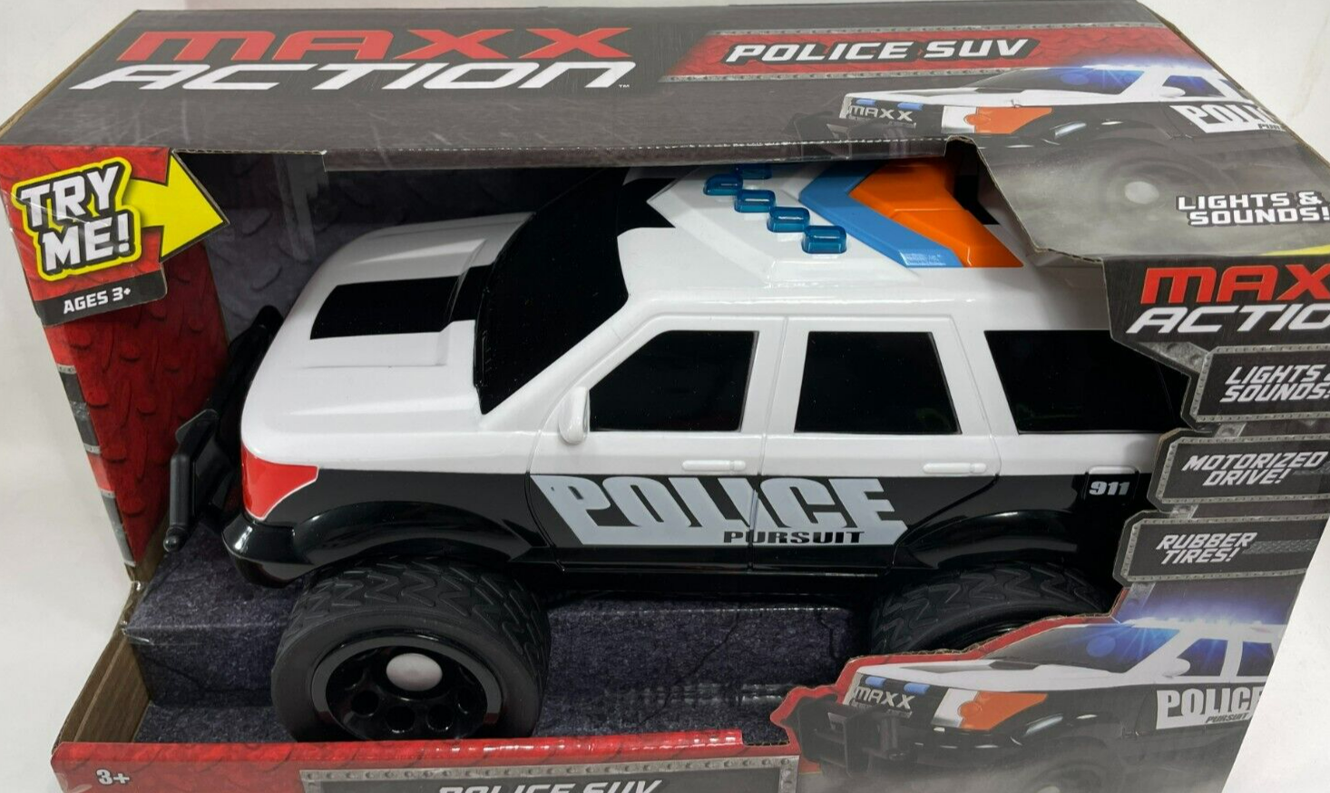 Maxx Action - 320174 - Large Police SUV Lights & Sounds Motorized ...