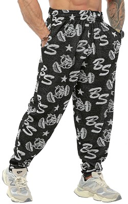 BGSM SPORTSWEAR Pant Sweatpants Trackpants Bodybuilding 1376-PNT-BLACK LIGHT