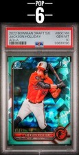 JACKSON HOLLIDAY 2022 Bowman Draft Sapphire 1st Bowman PSA 10  #BDC168 AQUA /20