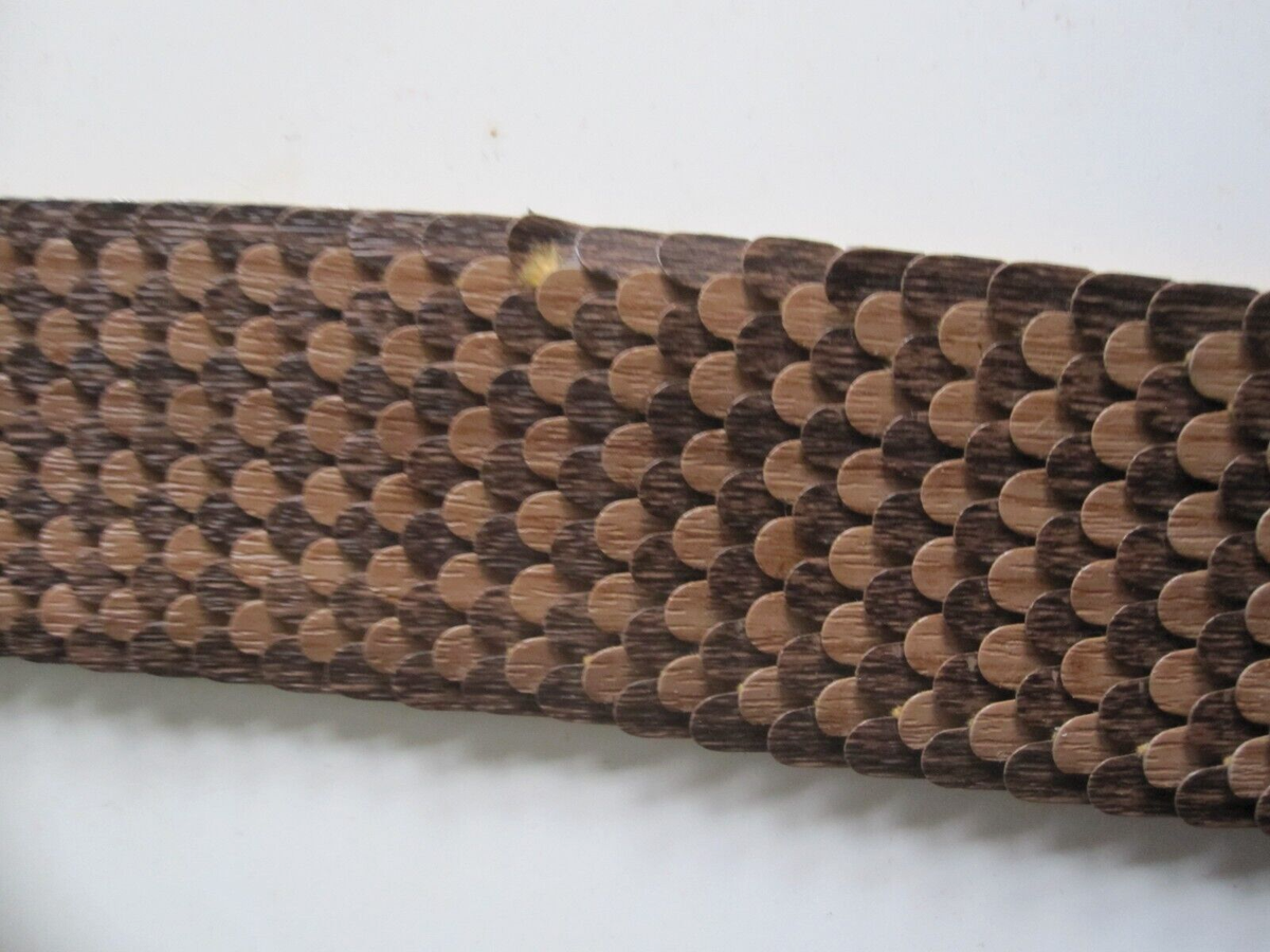 Vintage Wood Buckle Abstract Stretch Belt Lot - Kenneth Reid, Albuquerque, New Mexico, 1970s brass and  main image 2