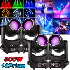 300W LED 18Prism Moving Head Light Beam Stage DMX Spot Disco Show DJ Lighting US