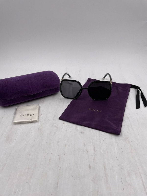 GUCCI SUNGLASSES BLACK GG0890S 55-19-140 WOMEN PURPLE CASE  display picture 2