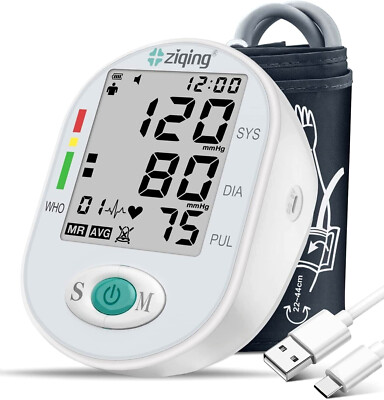 #ad Ziqing Digital Blood Pressure Monitor Upper Arm with Pulse Rate White US $15.87