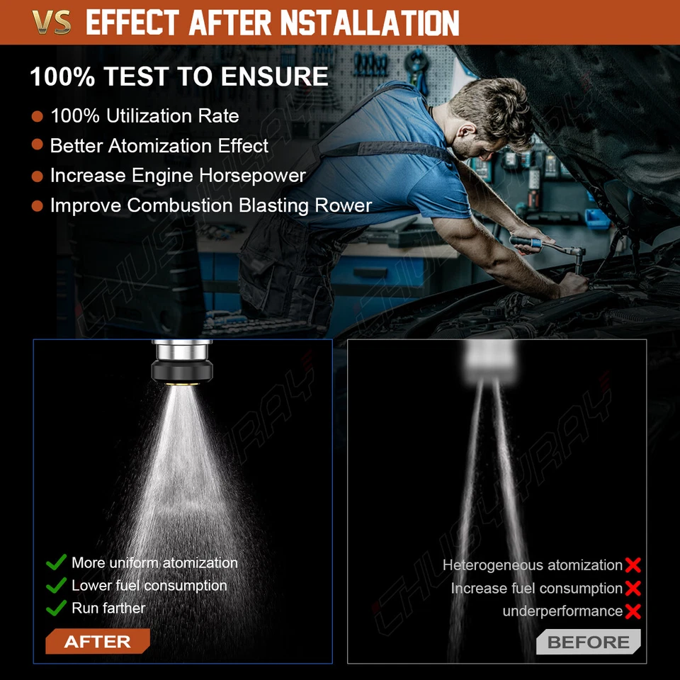 X4 NUEVO Inyectores de combustible de actualización para Toyota Tacoma 4Runner T100 1995-1999 2,7 L I4 Foto 4 de 4