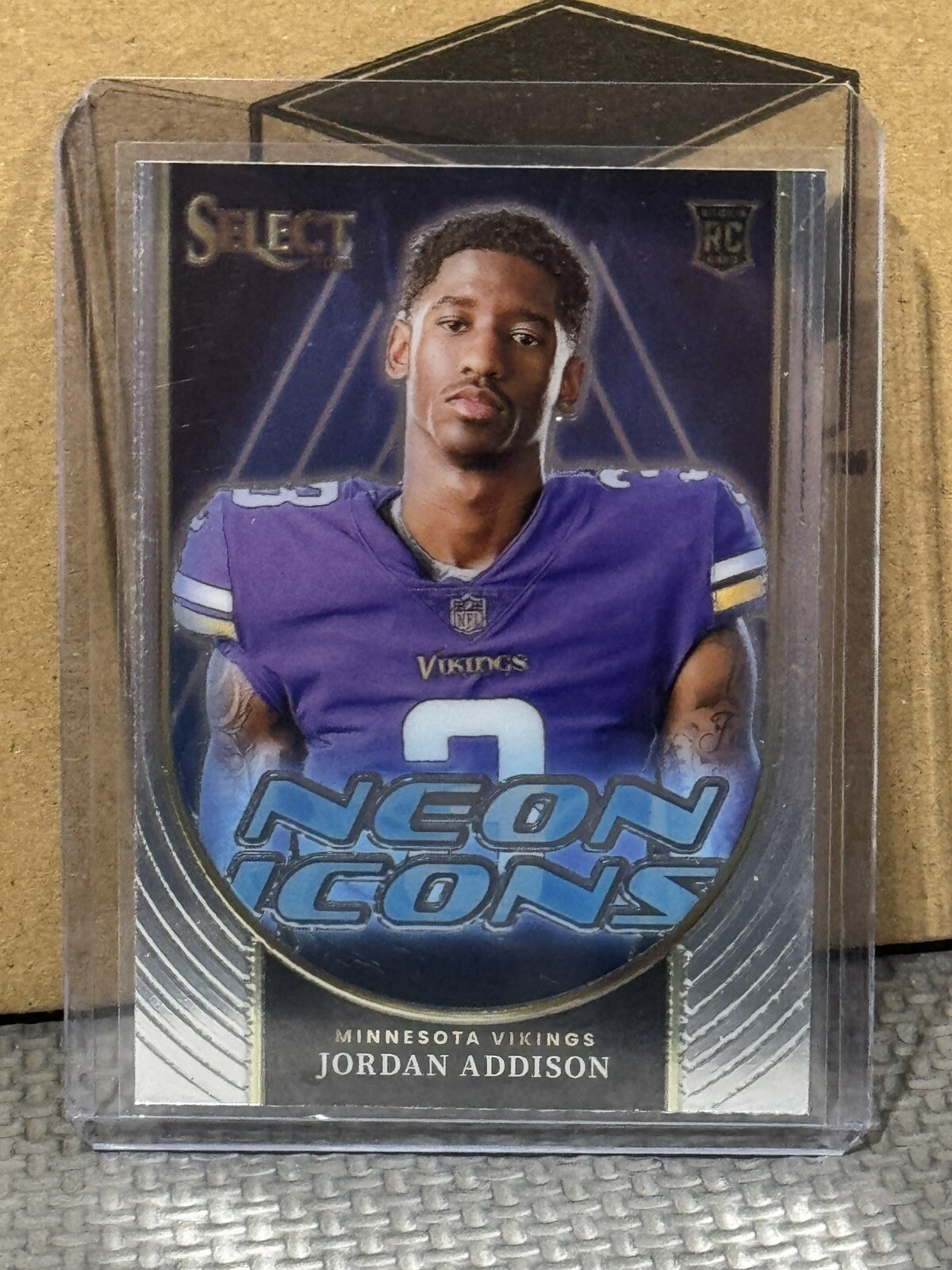 2023 Panini Select Jordan Addison Rookie Neon Icons Silver #NI-JAD