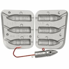  Butt Jig mould  100-120-140g Takes Adhesive eyes 8mm 8/0 +12/0 hooks bait clips