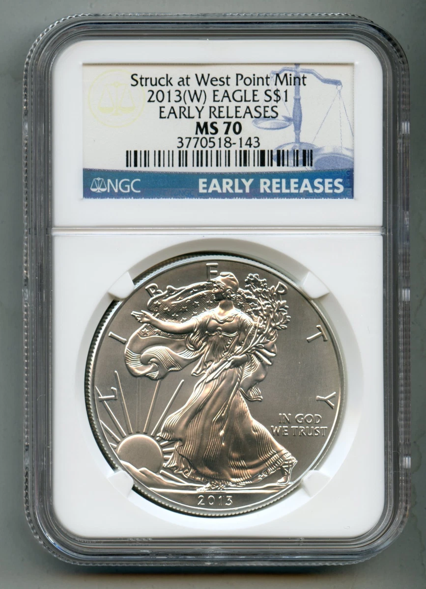 American Eagle MS 70 Graded 2013 Silver Bullion Coins for sale | eBay