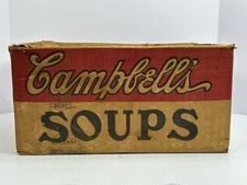Vintage 1960s Campbell’s Soup Tomato Can Cardboard Box Classic Logo Andy Warhol