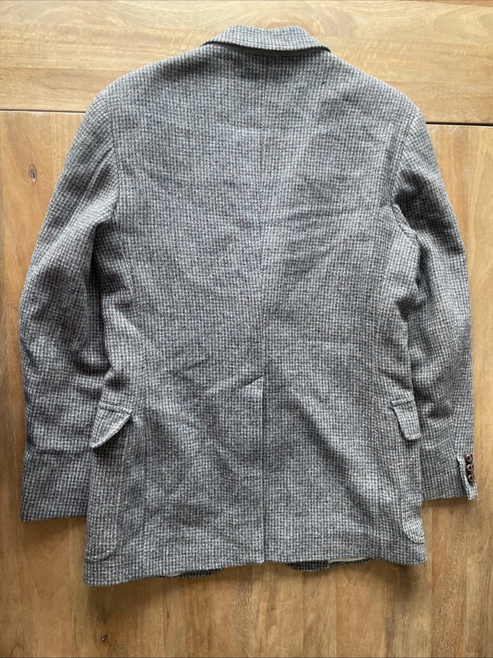 Chaqueta Abrigo Deportivo Pendleton Tweed De Colección Hombres 40R Gris Moteado 100% Lana Virgen Foto 2 de 4