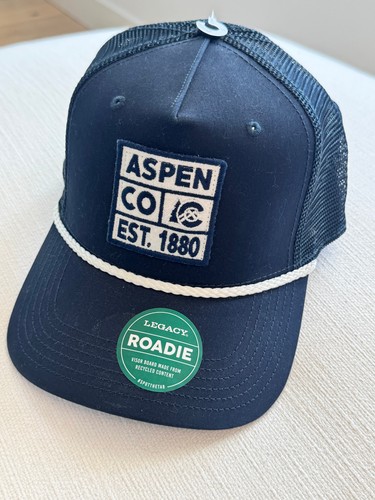 Aspen Colorado Trucker Hat Cap Legacy Brand Twill mesh golf bike beach ski