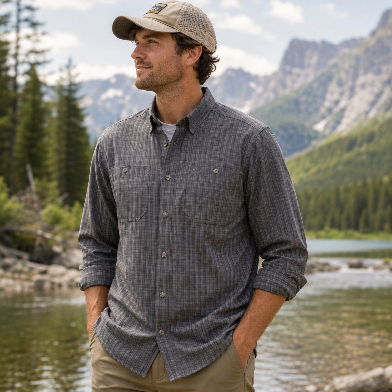 Orvis Active Fit Plaid Outdoor Shirt Gray Plaid Dual Pocket Men's XL Fishing
Opens in a new window o